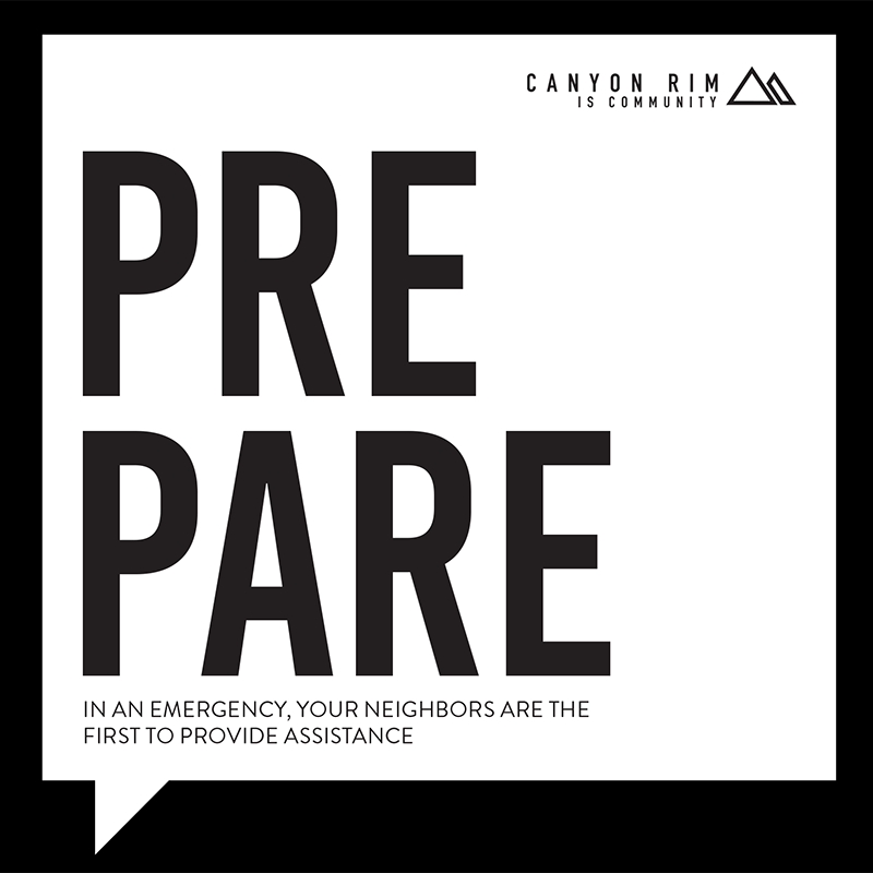 Donation to Canyon Rim Emergency Cache